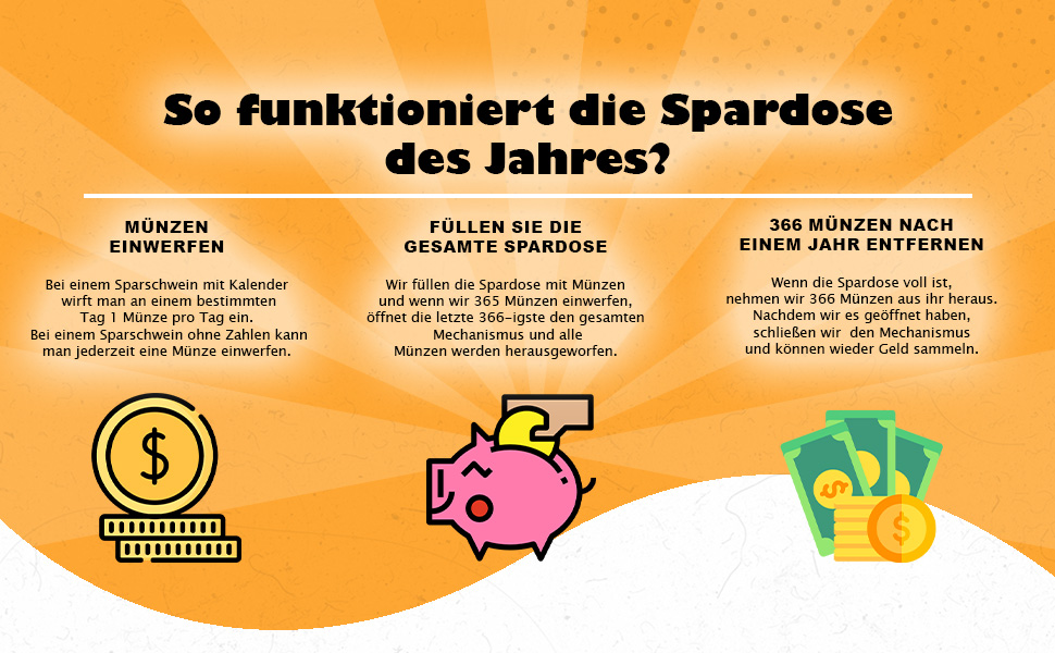 Handgemachtes Spardose für Euro-Münzen