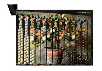 Kalender 2025 Boom | Spaarpotboom met kalender voor 1 of 2 euro