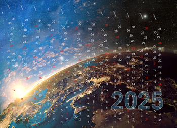 Achtergrond muur spaarpot | Kalender 2025 Aarde