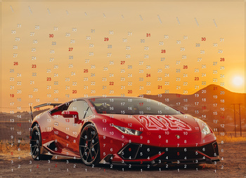Achtergrond muur spaarpot | Kalender 2025 Lamborghini