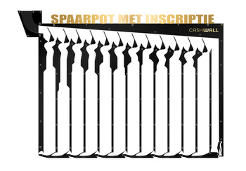 Wandspardose mit individuell anpassbarer Aufschrift