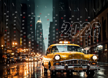 Pozadie pre prasiatko s motívom Taxi 2026