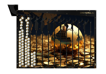 Spardose I Goldener Globus I Perfektes Geschenk für Reisende